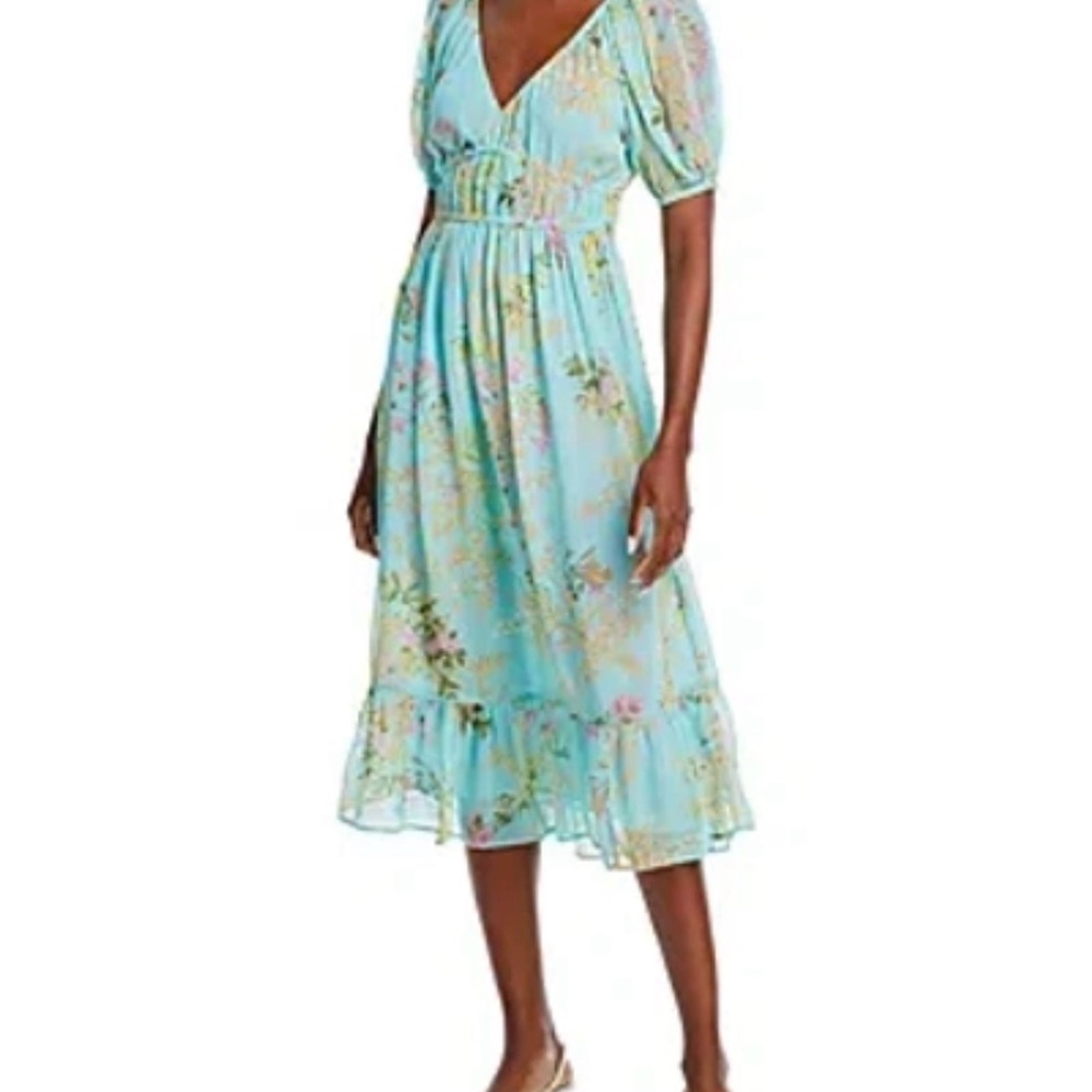 Vineyard Vines Sky Blue Floral Midi Dress